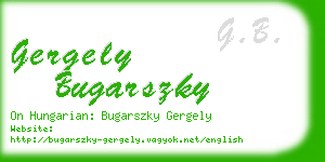 gergely bugarszky business card